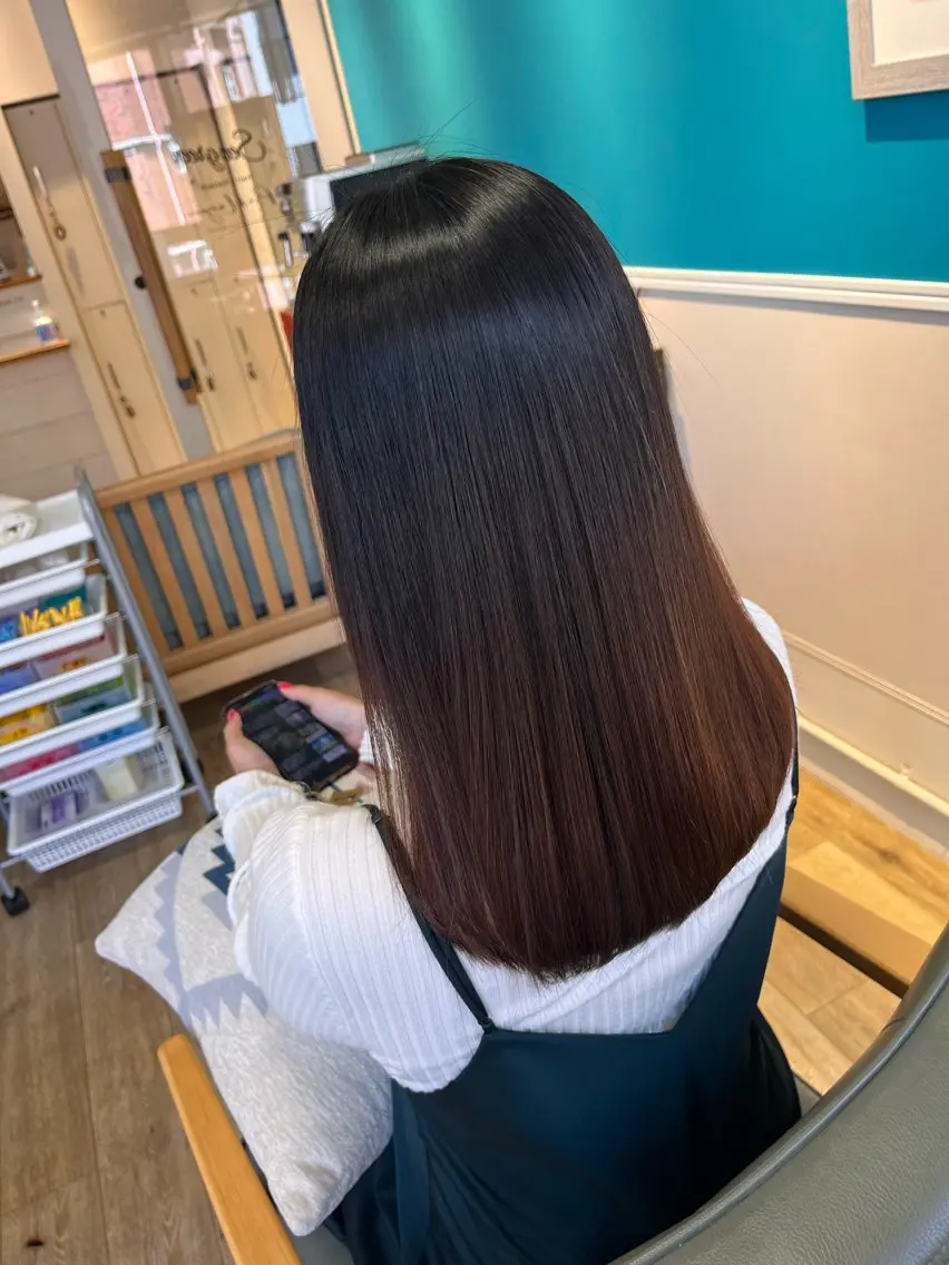 セミロング カラー カット ヘアカラー トリートメント 髪質改善/縮毛矯正 /関内/高橋 勇樹のヘアスタイル
