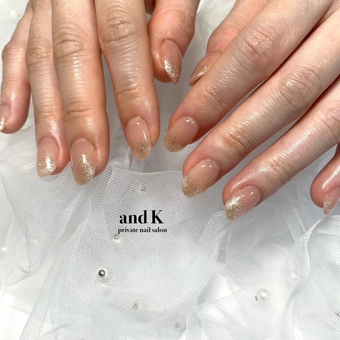ネイル グラデーション ラメ(グリッター) ラメグラデーション andK nail salonのネイルデザイン