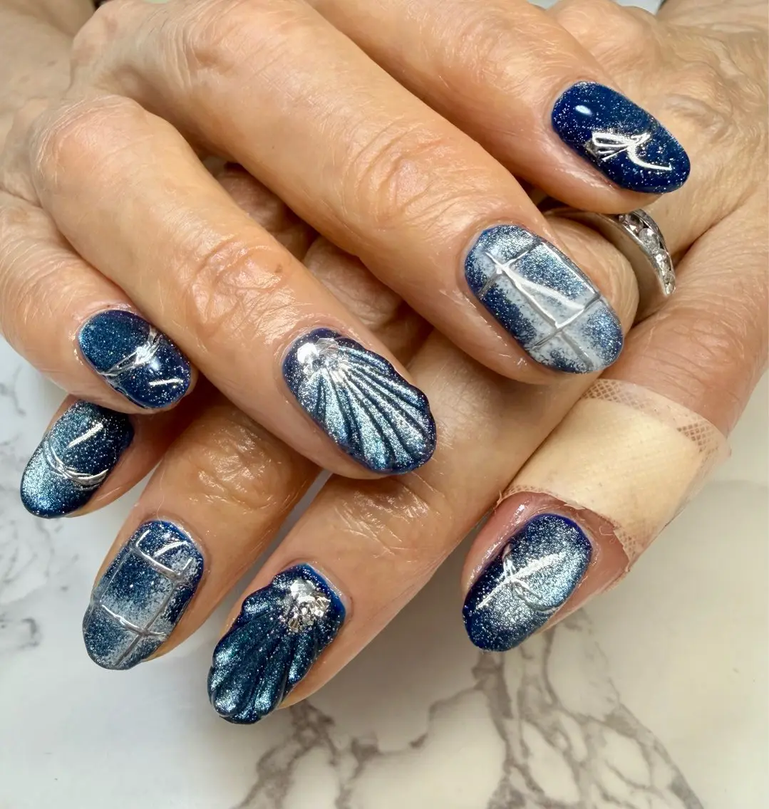ネイル アートネイル チークネイル フラッシュネイル フラッシュマグ フレンチネイル Mai’s nailのネイルデザイン