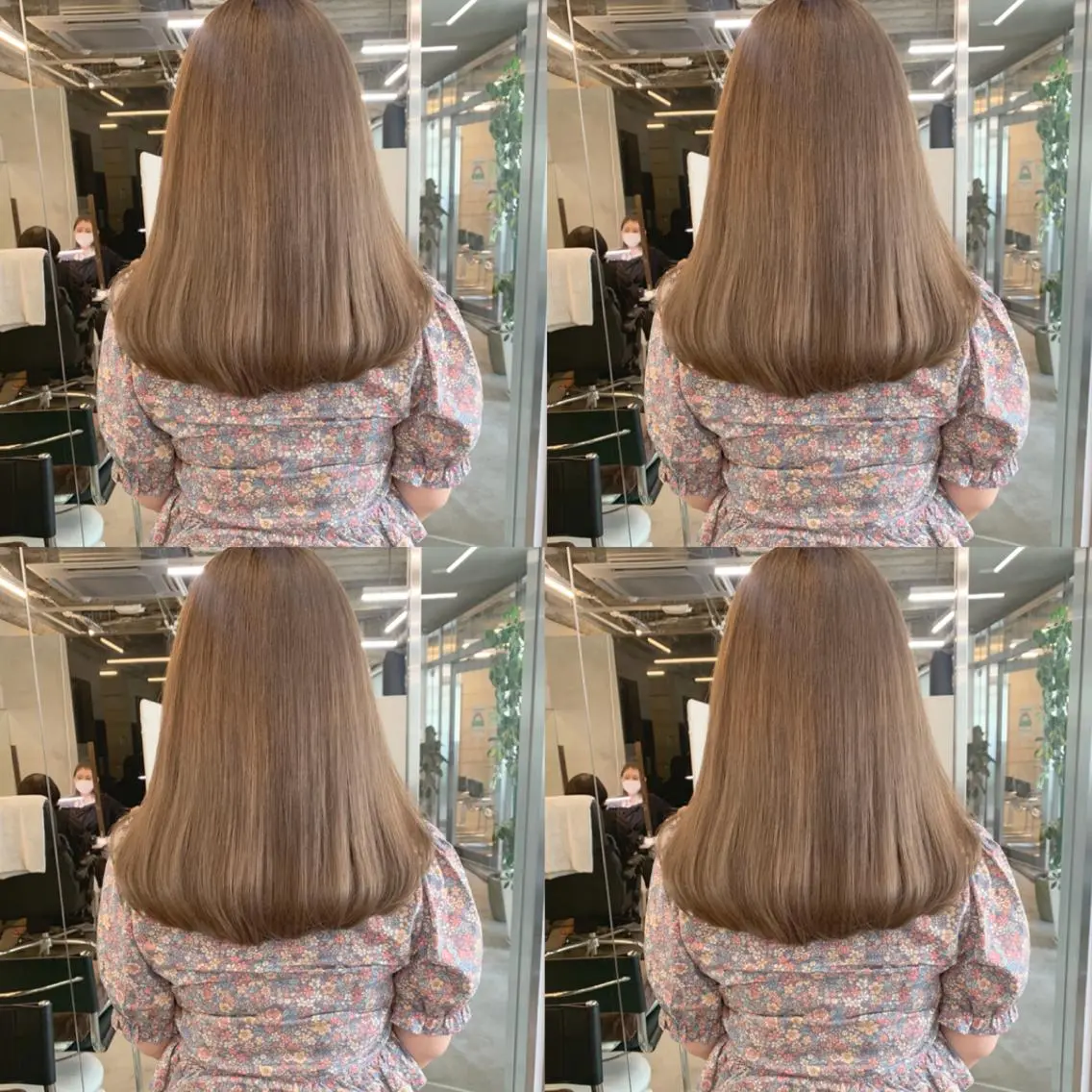 ミディアム カラー カット ヘアカラー トリートメント 透明感/オリーブ/ グレージュ/YUKAのヘアスタイル