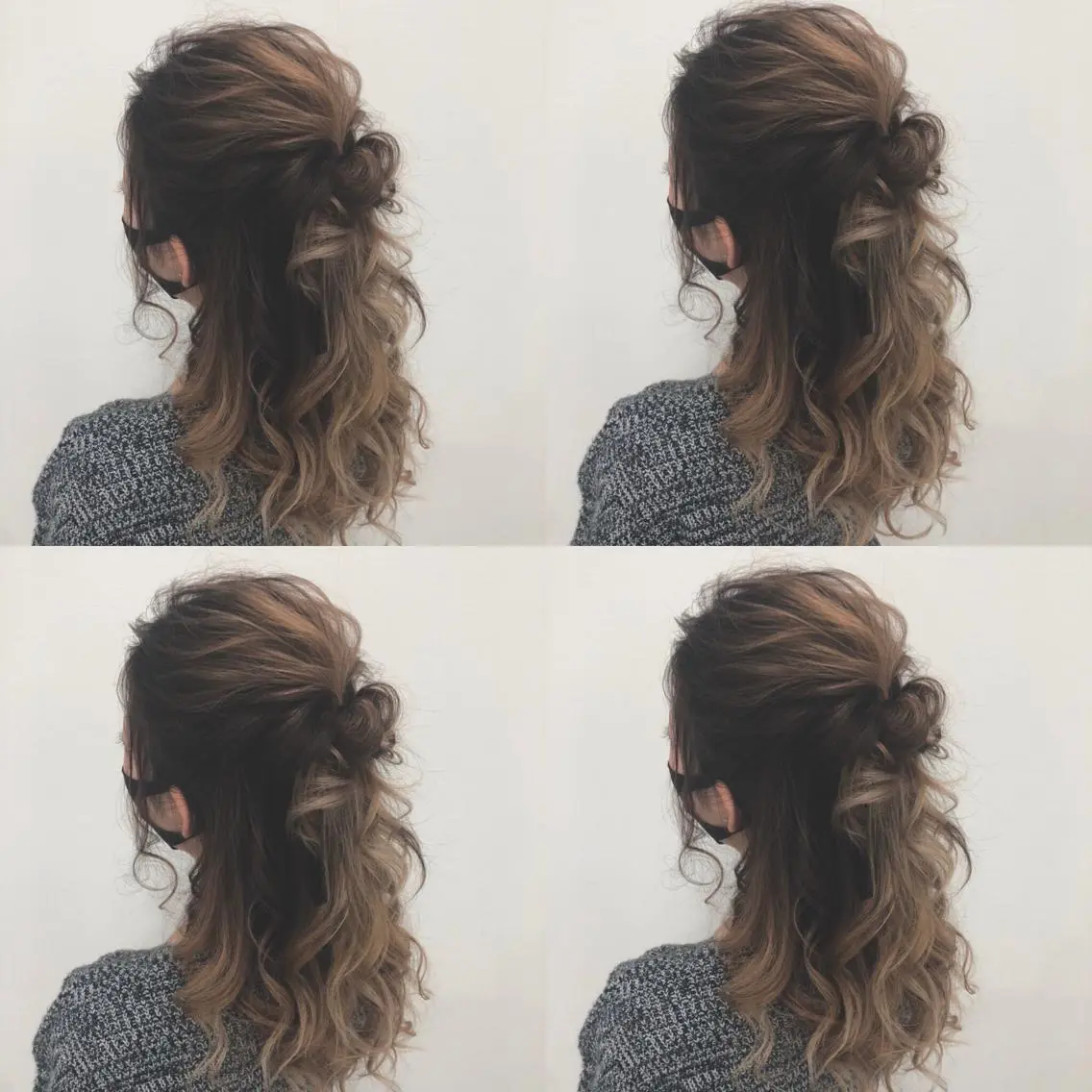 セミロング ヘアアレンジ ハーフアップ ヘアセット 🌷MAYU 🌷のヘアスタイル