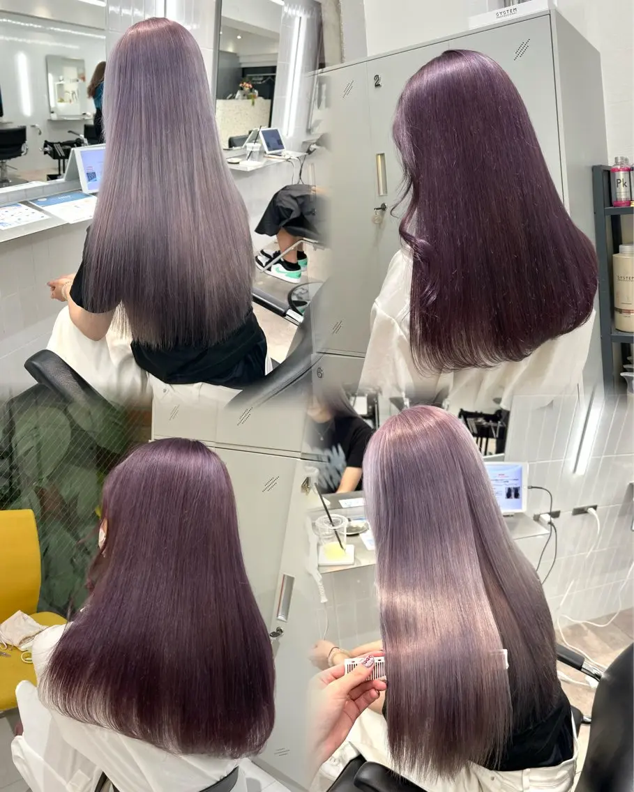 セミロング カラー ヘアカラー 🎀表参道/網紅/ ブリーチ/花音🎀のヘアスタイル