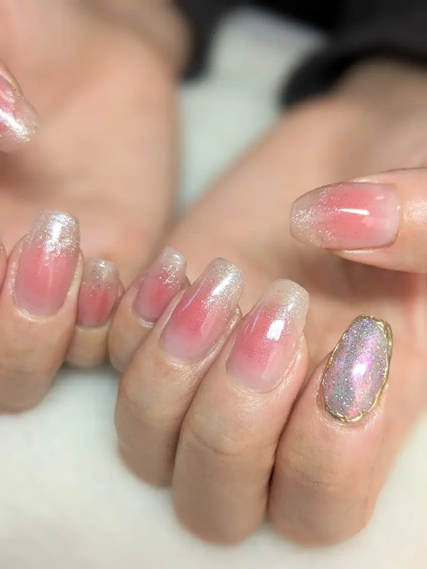 ネイル チークネイル Pureru✨ 🌹yukoのネイルデザイン