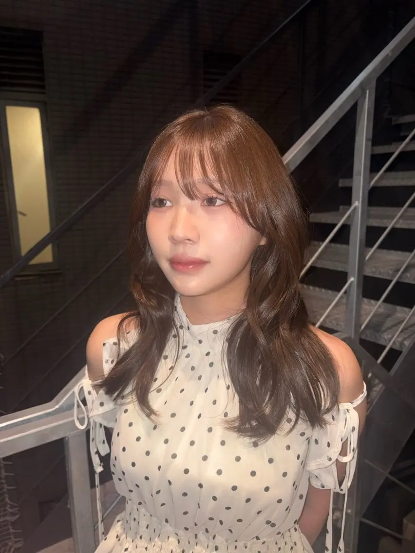 セミロング カラー core梅田 SAKUのヘアスタイル