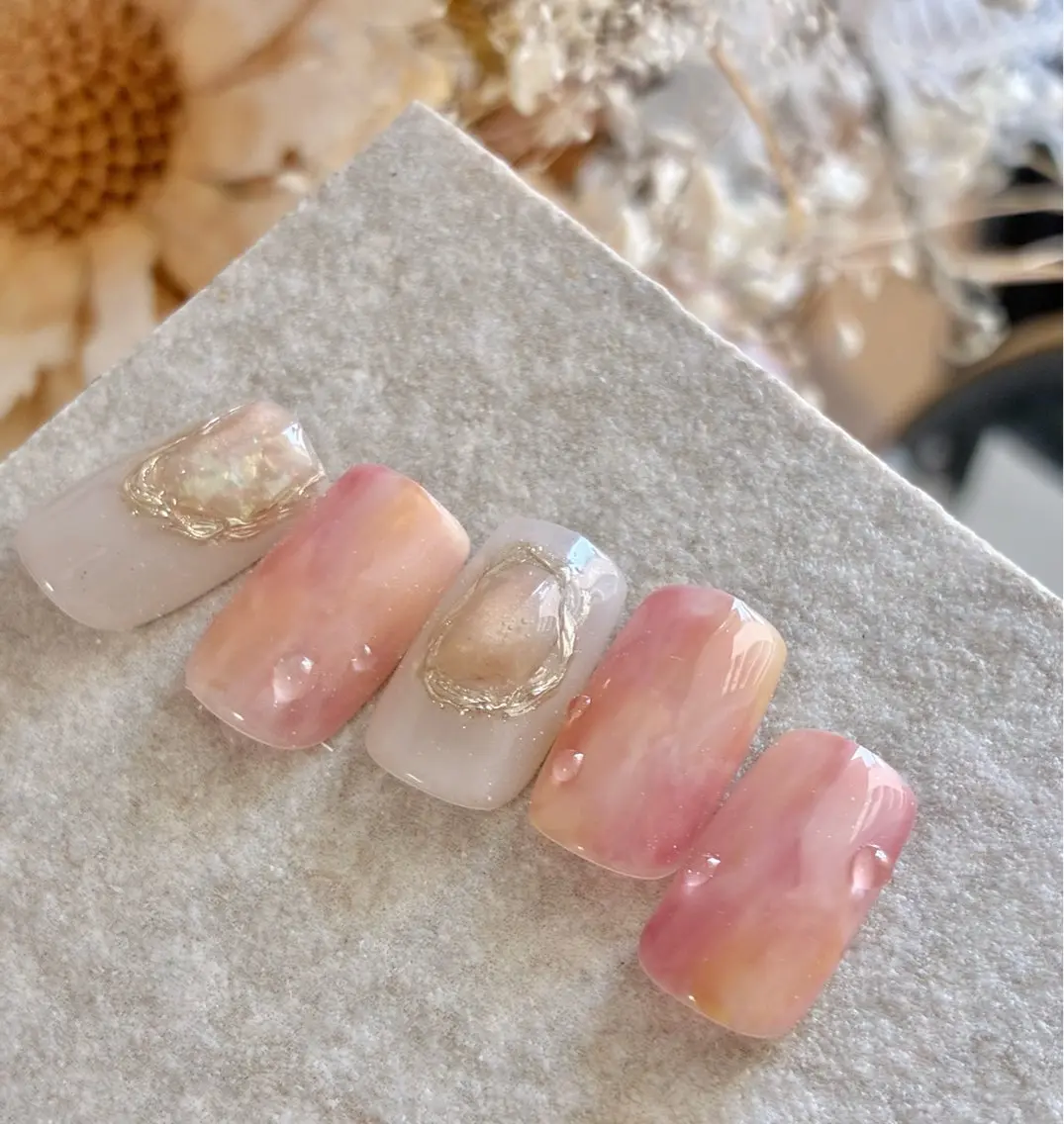 ネイル 夏ネイル ハンドネイル Meruna .メルーナ.のネイルデザイン