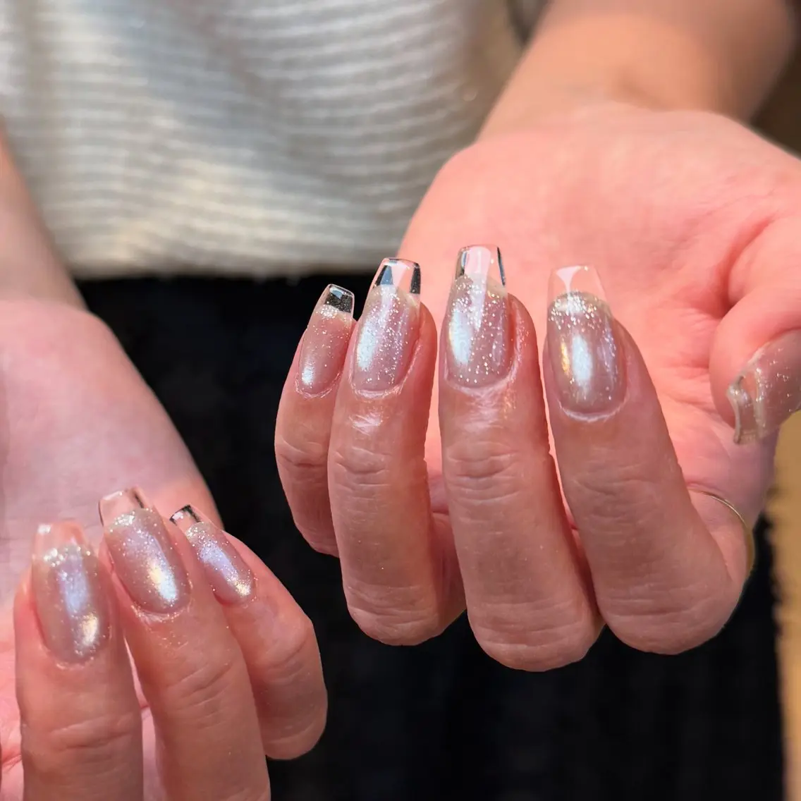 ネイル クリアネイル 長さ出し フレンチネイル enoi___ mamiのネイルデザイン