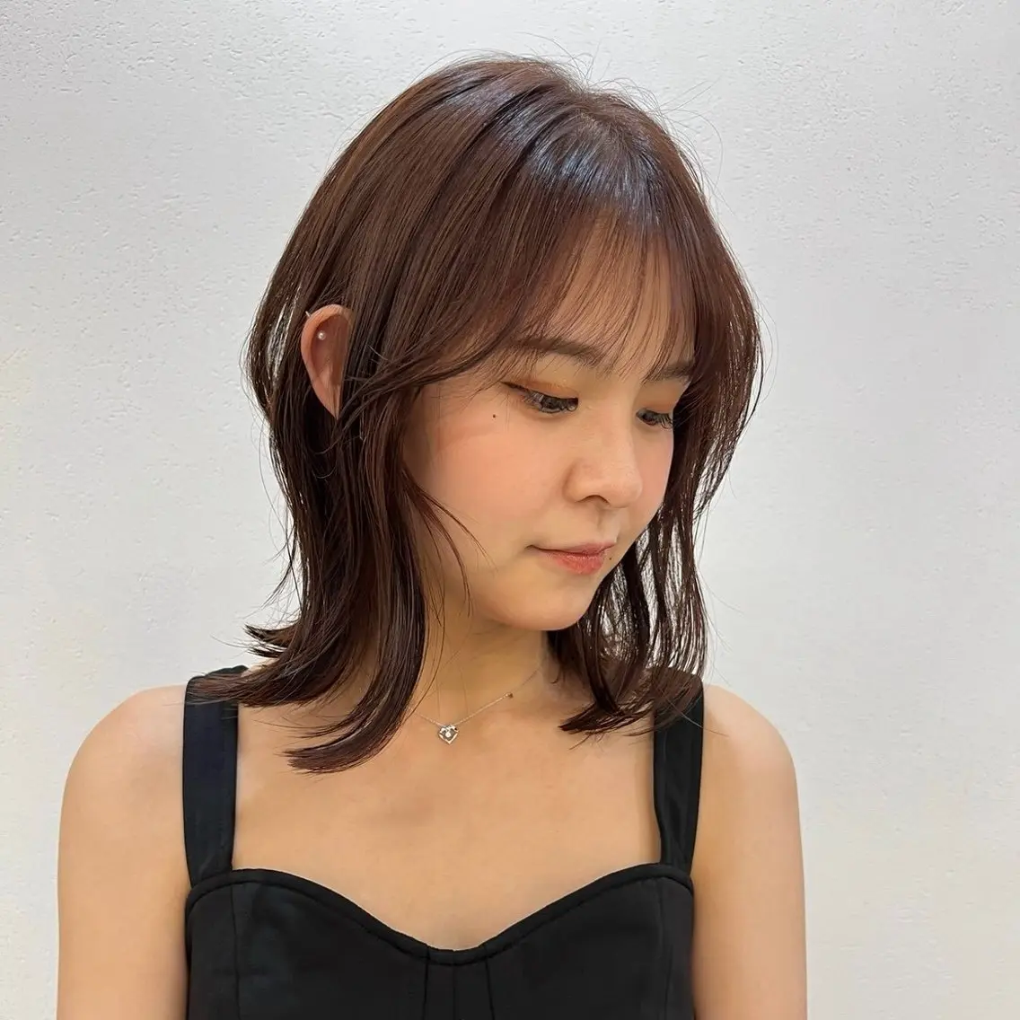 ミディアム カラー ヘアカラー はるな/透明感カラー /暖色カラーのヘアスタイル