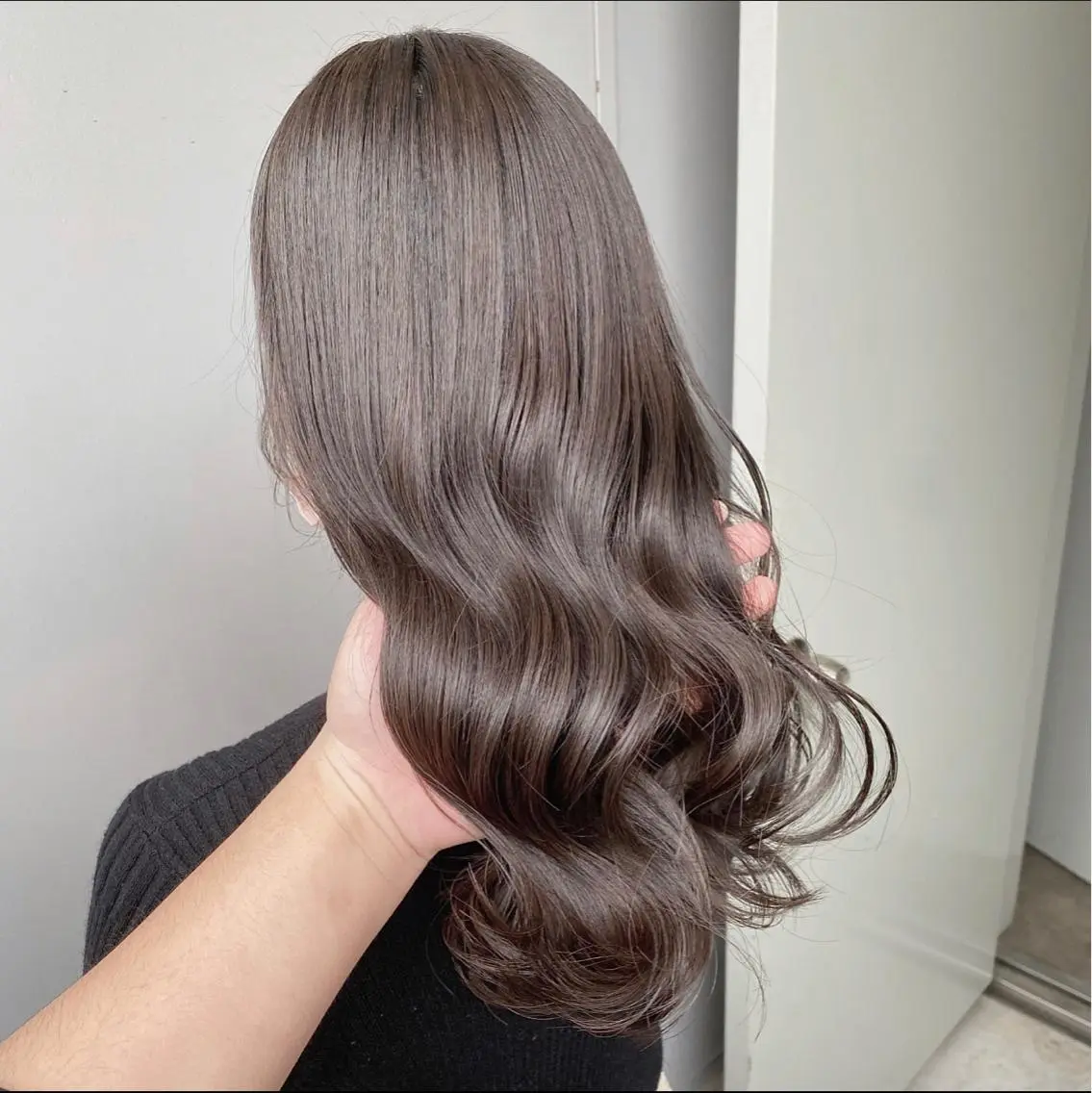 ロング カット トリートメント ヘッドスパ 縮毛/ダブルカラー 🦋ベージュヘア🦋のヘアスタイル