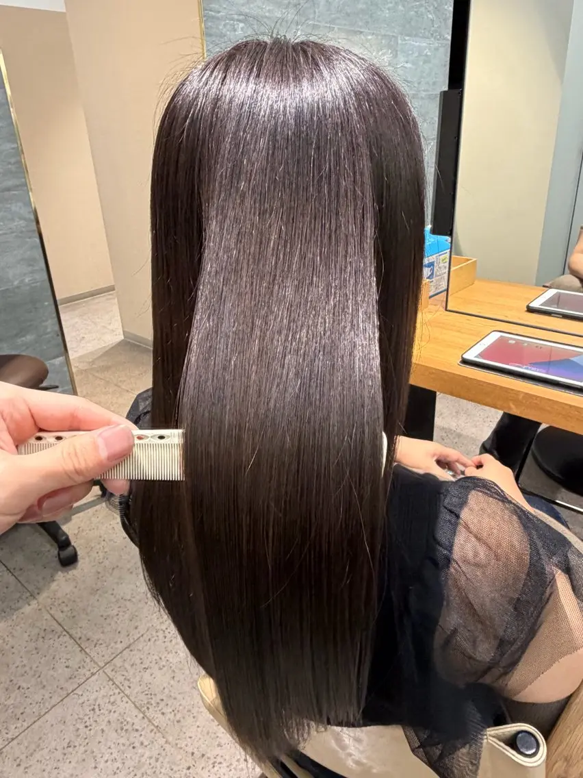 ロング ヘアカラー トリートメント 斉藤 広人のヘアスタイル