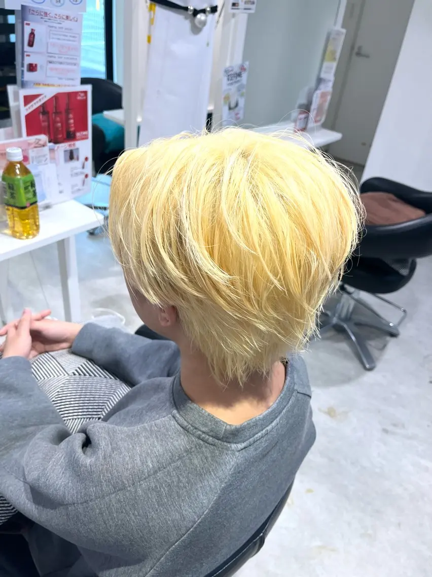 ショート カラー メンズ ヘアカラー トリートメント イロアイヘアー Renのヘアスタイル