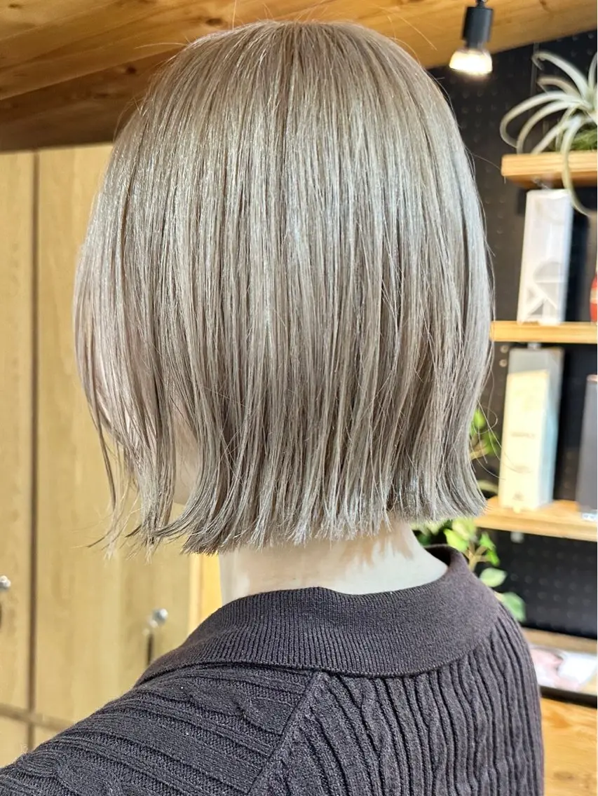 ミディアム カラー カット ヘアカラー トリートメント ブリーチダブルカラー 【koide】のヘアスタイル
