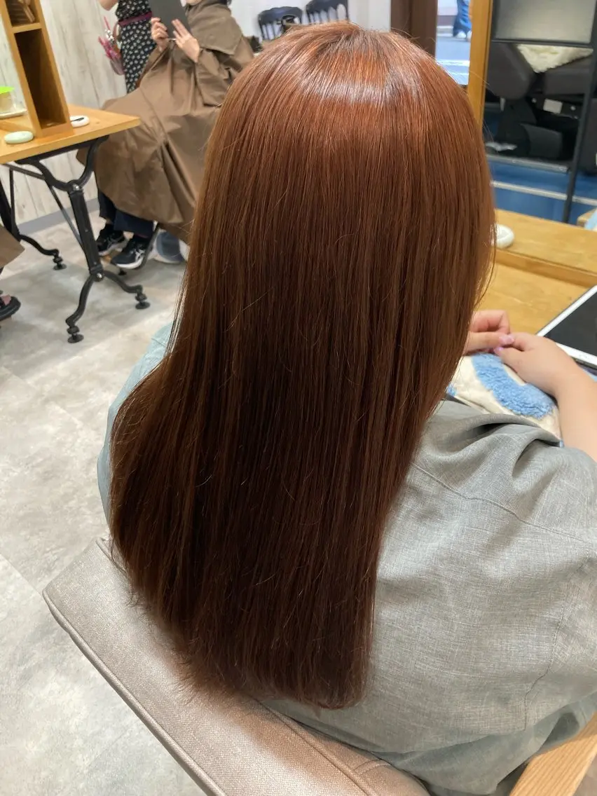 ロング 暖色カラー💞 菊地しおんのヘアスタイル