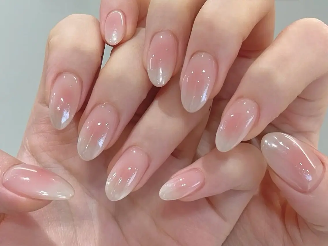 メンズ ネイル メンズ韓国風 オーロラネイル チークネイル 長さ出し フレンチネイル ハンドネイル NEW NAIL 池袋のネイルデザイン