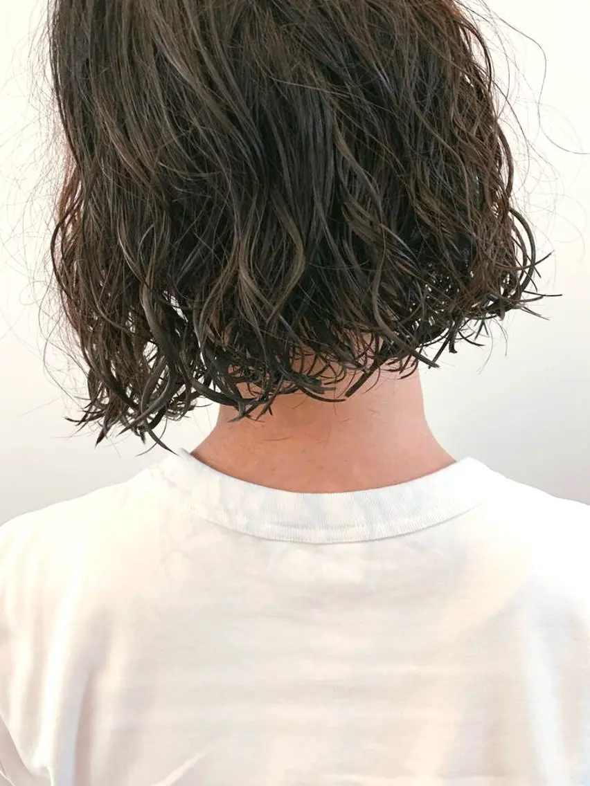 ショート パーマ ボブ カット パーマ トリートメント LadA AIのヘアスタイル