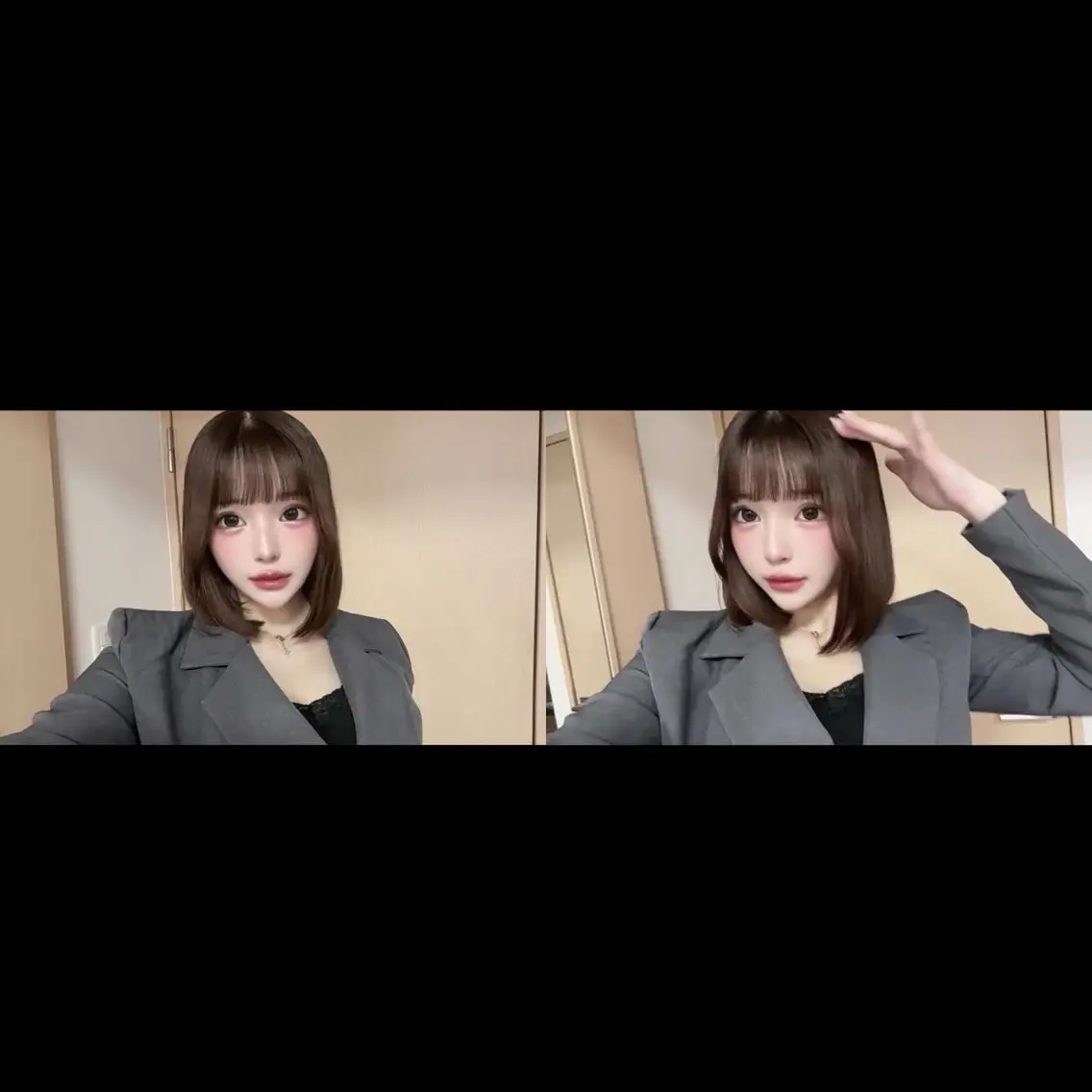 ミディアム カット ヘアカラー 縮毛矯正 トリートメント ✨髪質改善特化✨副 店長椎葉信乃介のヘアスタイル