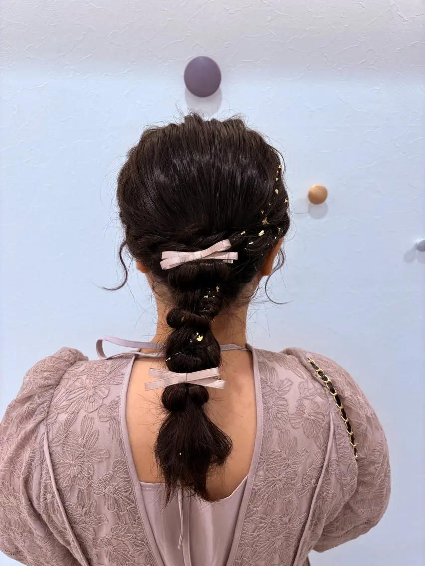 セミロング ヘアアレンジ キッズ ヘアセット ヘアセット／六本木 Yukaのヘアスタイル