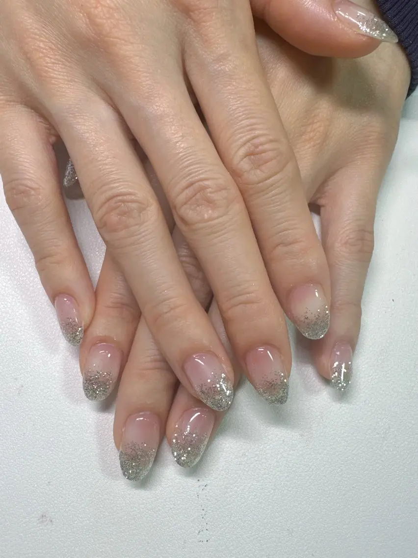 ネイル グラデーション キラキラネイル ラメ(グリッター) ラメグラデーション Rarity Nail💗ちなつのネイルデザイン