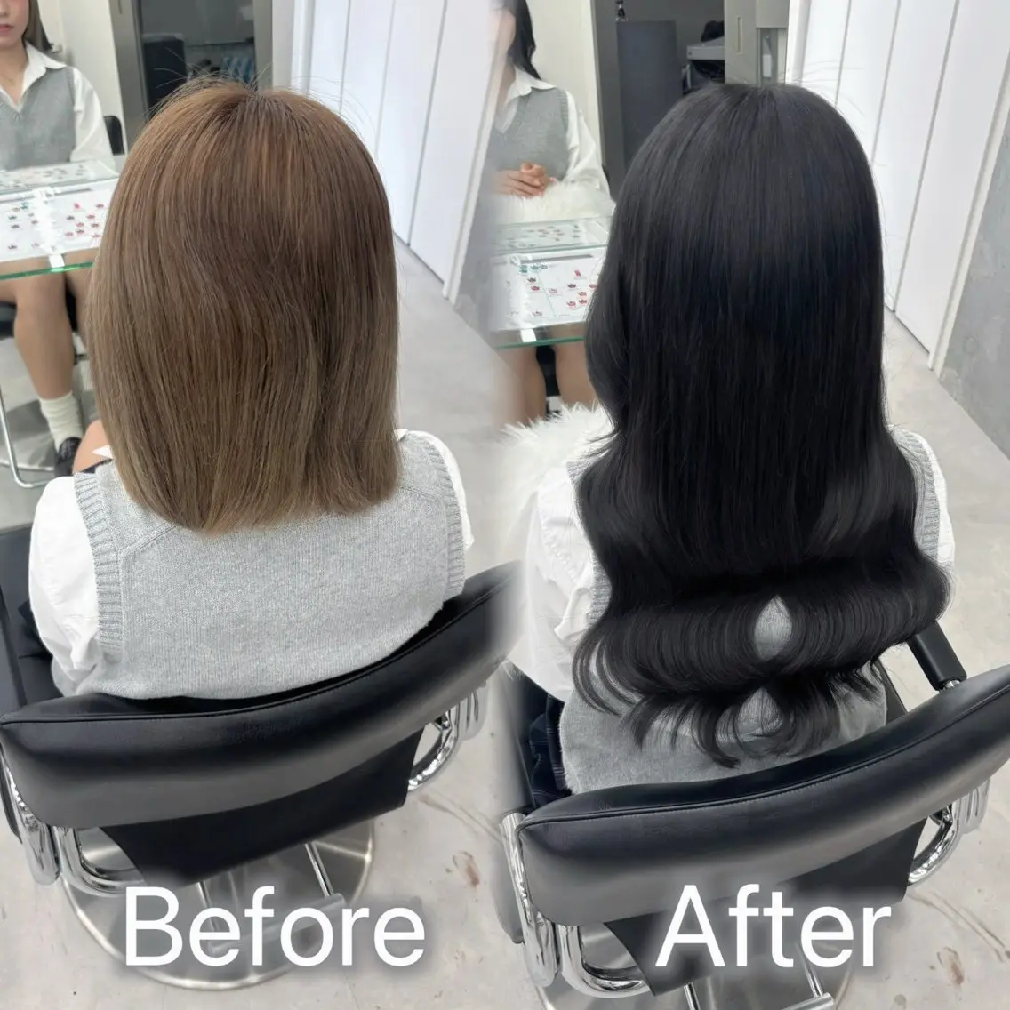 ロング シールエクステ エクステ 韓国風ヘア ロング ヘアカラー トリートメント エクステ 横浜 エクステ🎀/ カラー🌙┊︎もものヘアスタイル
