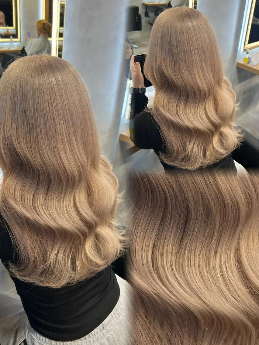 ロング カラー ヘアアレンジ ヘアカラー ヘアセット ダメージレスカラー 🩵HIYO🩵のヘアスタイル