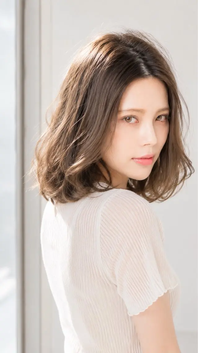 ミディアム カラー イズ ミのヘアスタイル