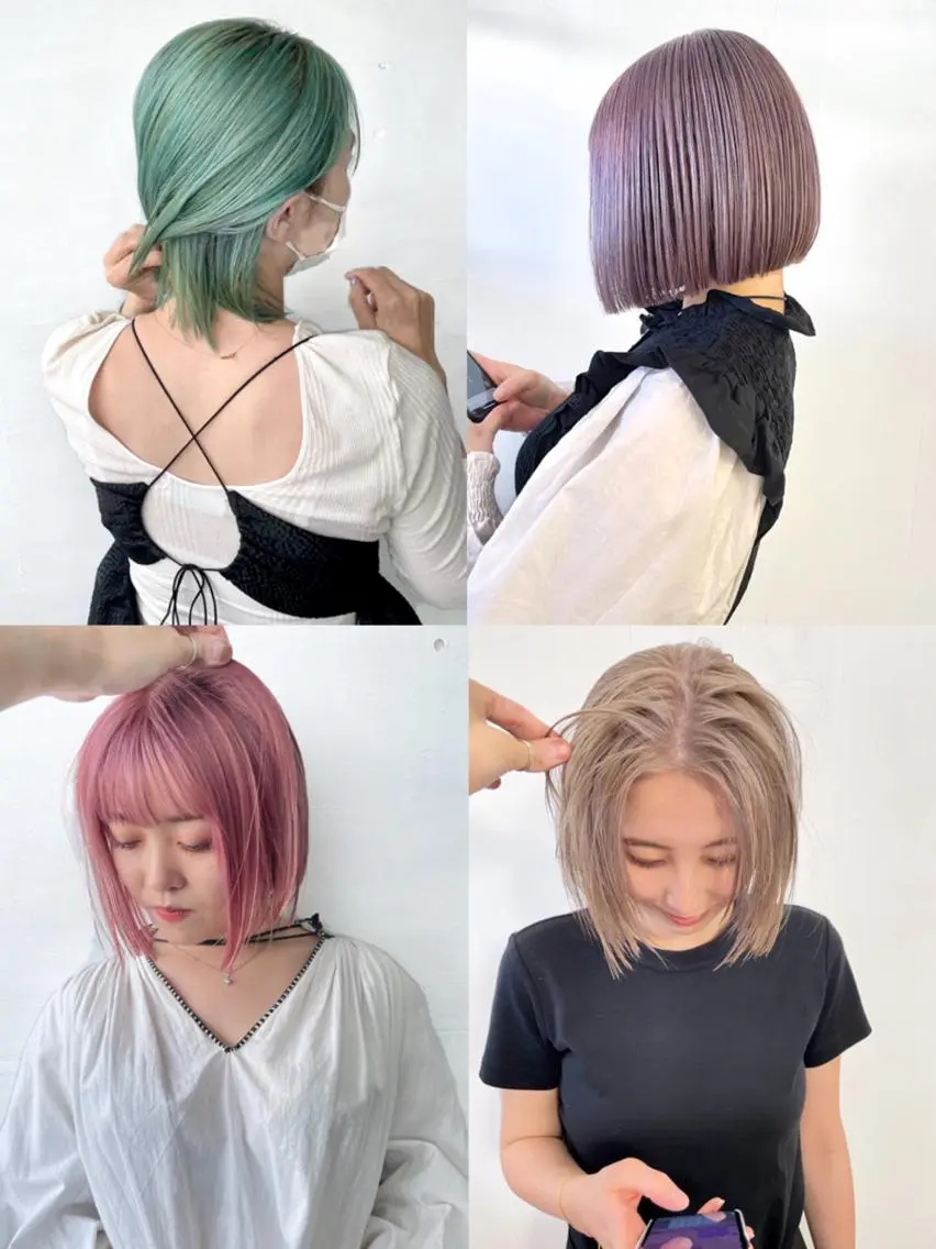 カット+ケアブリーチトリプルカラー+最高級4ステップトリートメントの写真