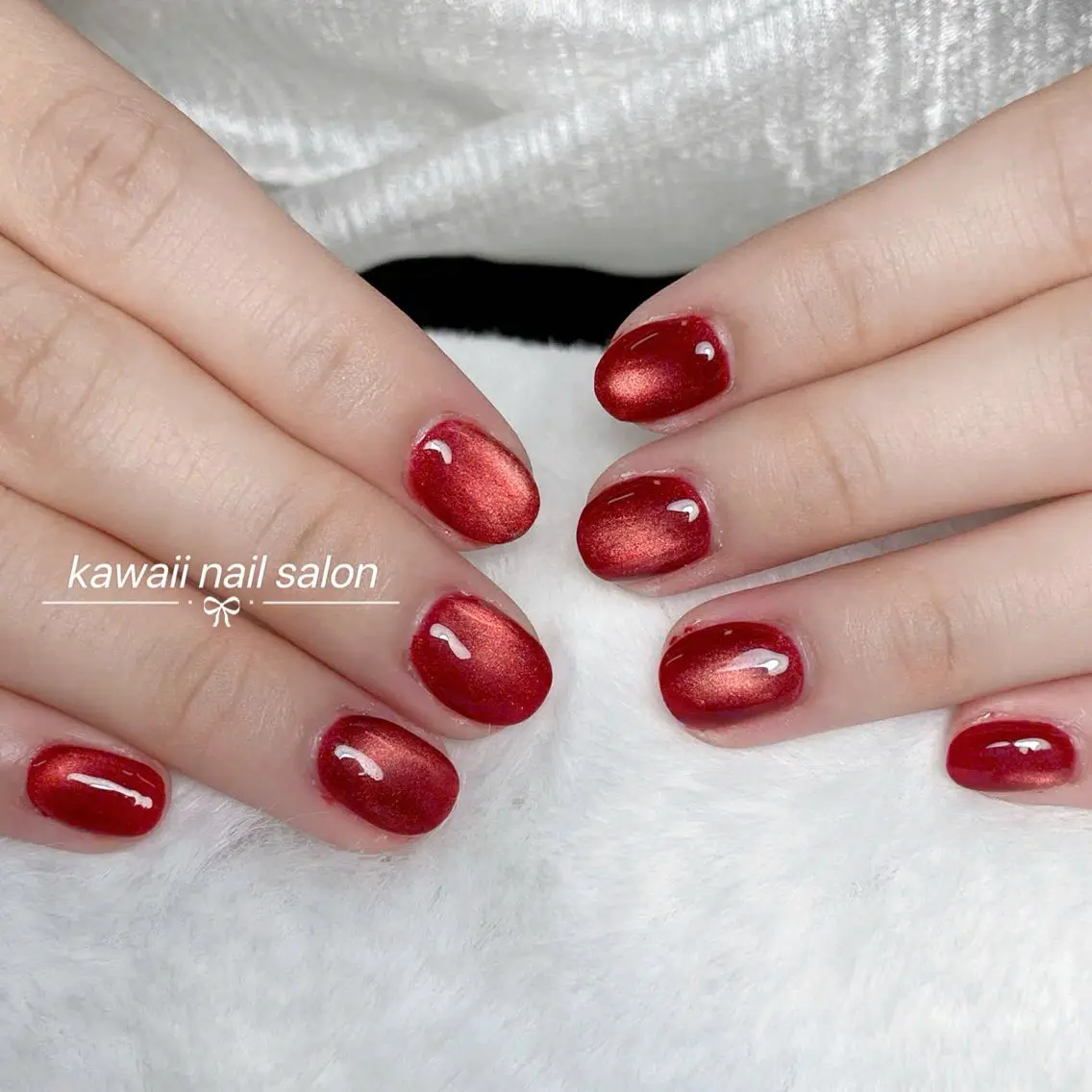 ネイル 長さ出し フレンチネイル ジェルネイル 韓国ネイル マグネットネイル Kawaii _Nailのネイルデザイン