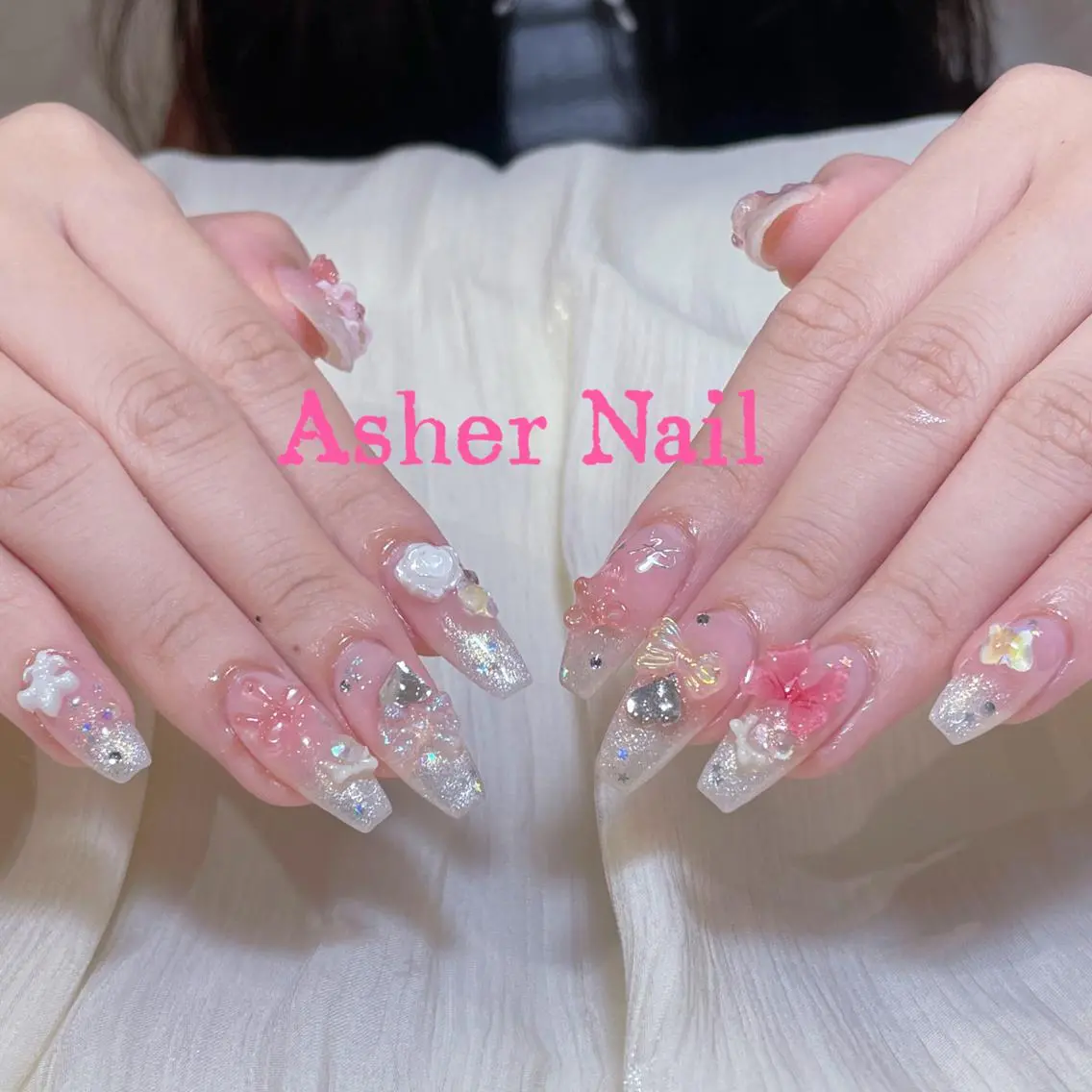 ネイル キラキラネイル 韓国ネイル マグネットネイル マットネイル 持ち込み ハンドネイル ハンドケア Asher-HIKA 🌞のネイルデザイン