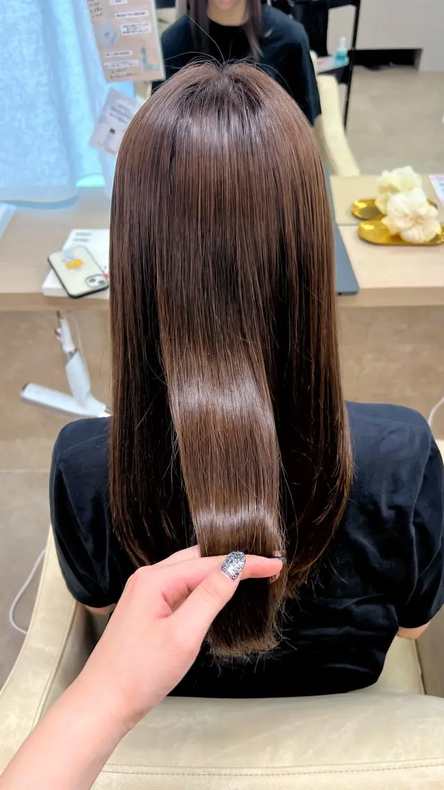 ロング カット ヘアカラー 山下 稚葉 艶髪/透明感カラーのヘアスタイル