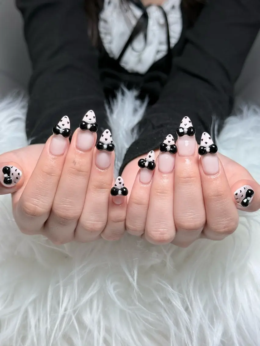 ネイル ボルドー チークネイル 長さ出し フレンチネイル ジェルネイル ハンドネイル VANI Belle Nailのネイルデザイン