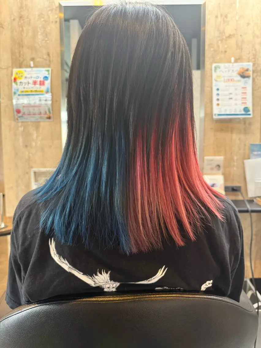 ミディアム カラー ALOHANA + 一華のヘアスタイル