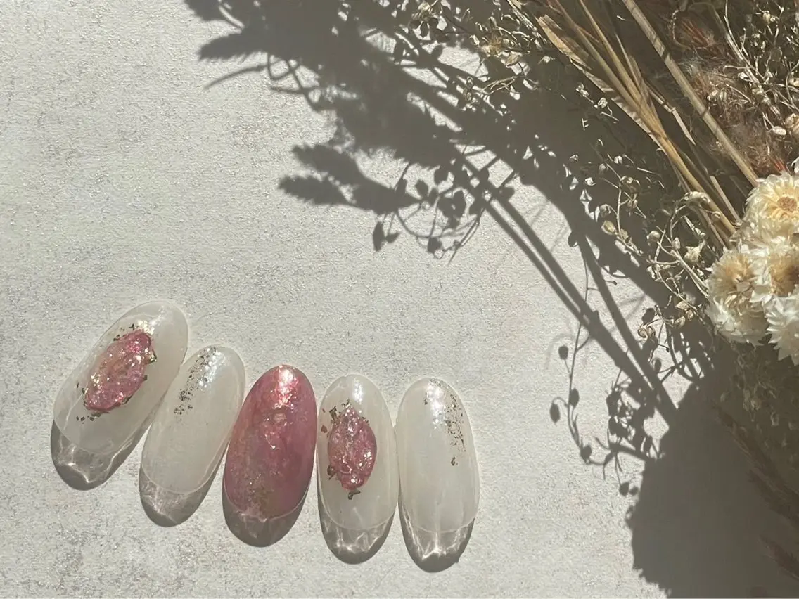 ネイル オーロラネイル フットネイル フレンチネイル ジェルネイル 韓国ネイル ハンドネイル kiki nail &brow二子玉川のネイルデザイン