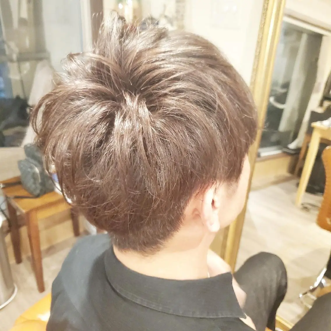 ショート メンズ メンズパーマ 外国人風カラー トリートメント カット ヘアカラー トリートメント spa hair  ark 富井直美のヘアスタイル