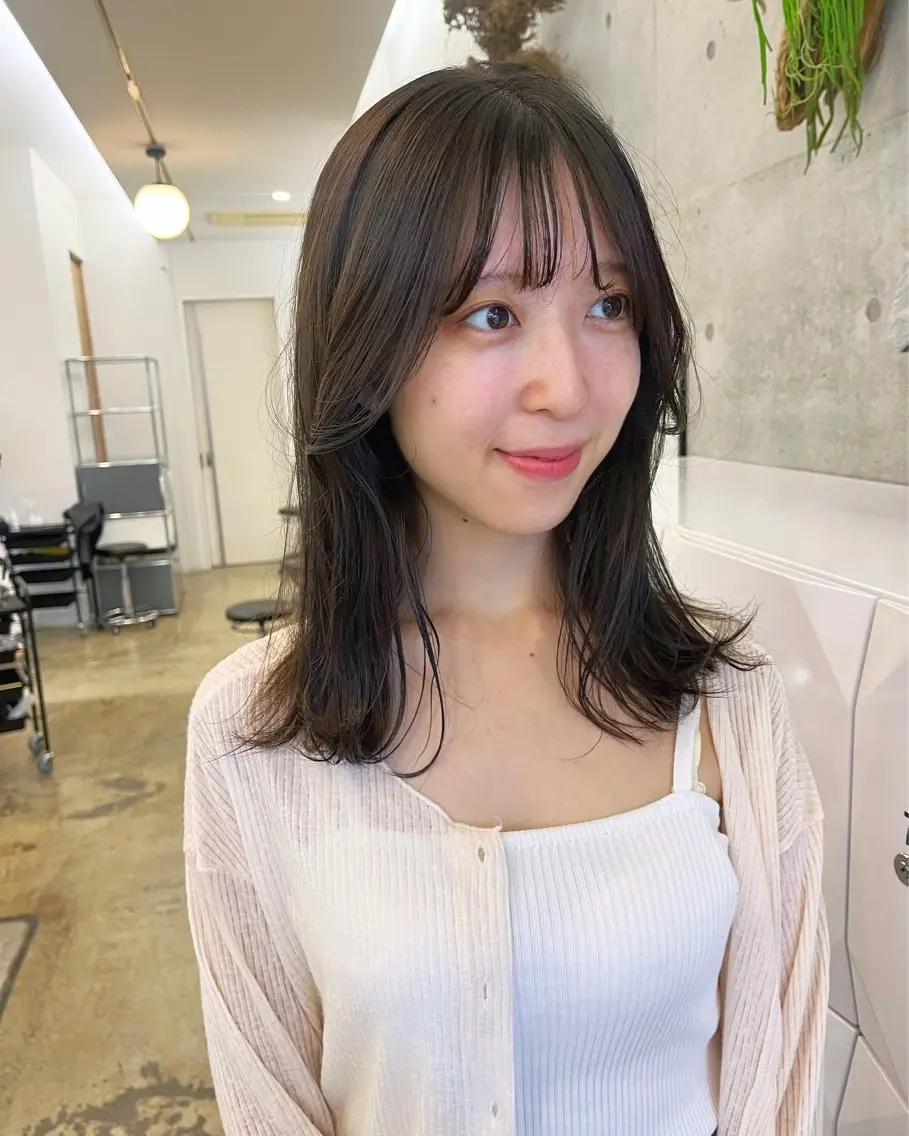 セミロング カラー カット ヘアカラー トリートメント 暖色カラー/ピンク カラー/HARUKAのヘアスタイル