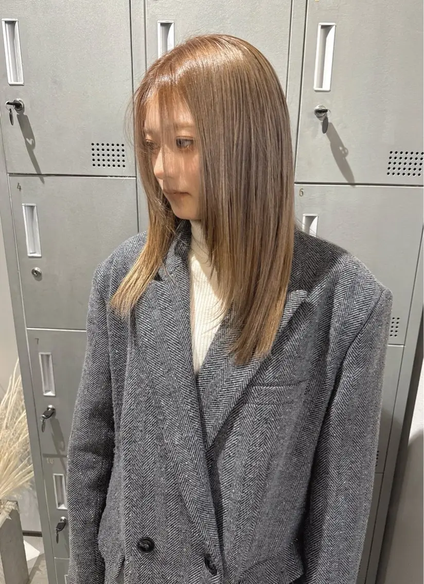 セミロング ヘアカラー 【天満1艶髪】潤艶/ 髪質改善🌹釣本竜哉のヘアスタイル