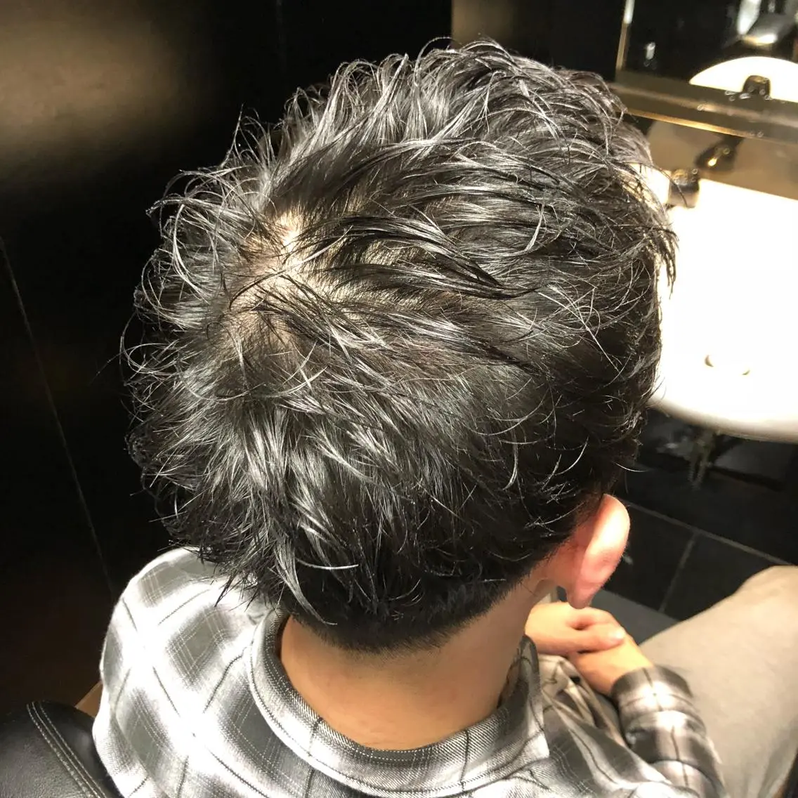 ショート パーマ メンズ 木村 りきのヘアスタイル