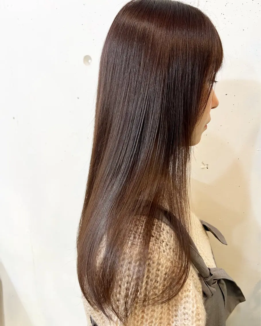 ロング カラー パーマ ブラウンカラー ナチュラルブラウン 髪質改善 【似合わせ特化】 kentaのヘアスタイル