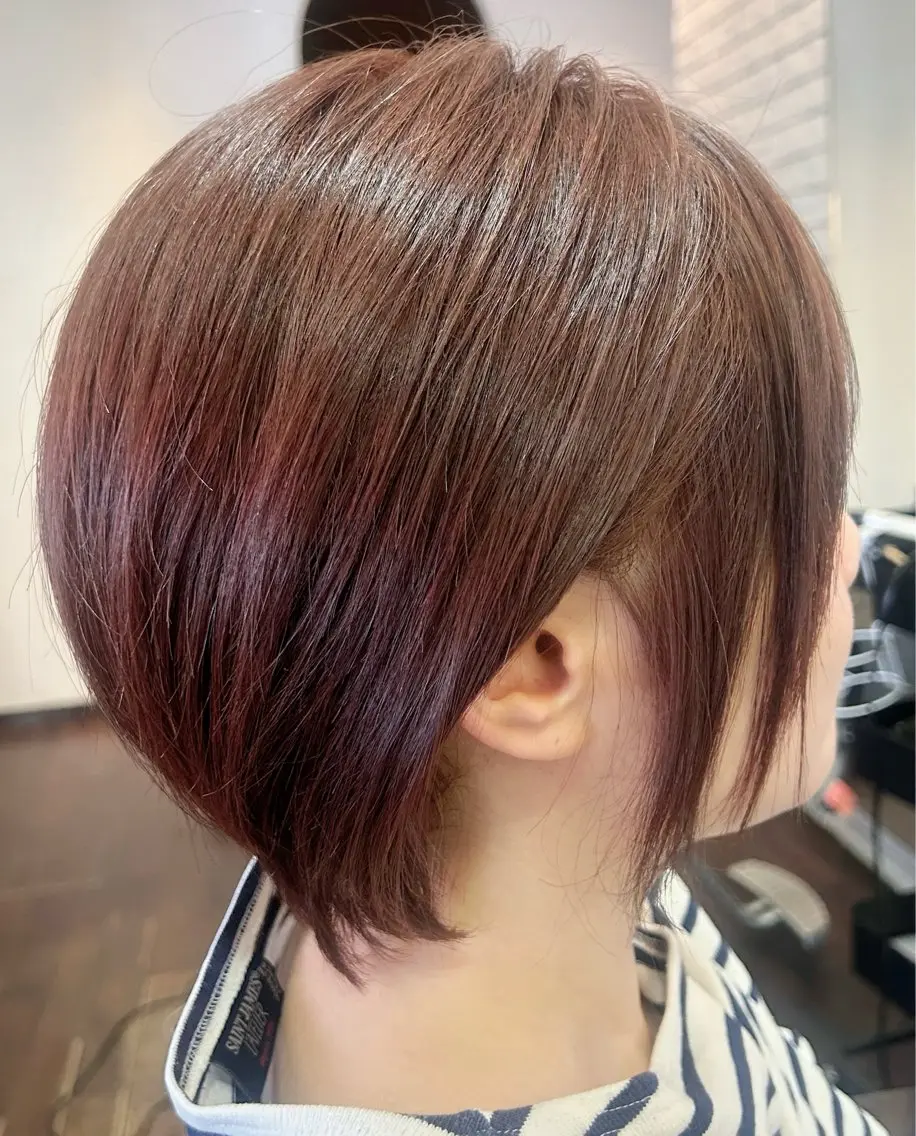 ショート ショートボブ ボブ ショートヘア カット ヘアカラー トリートメント ショートボブHIDE 本山のヘアスタイル