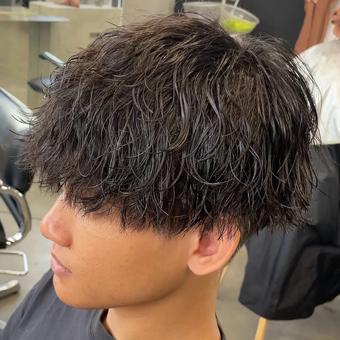 ミディアム パーマ ヘアアレンジ メンズ fifth 石川 凪のヘアスタイル