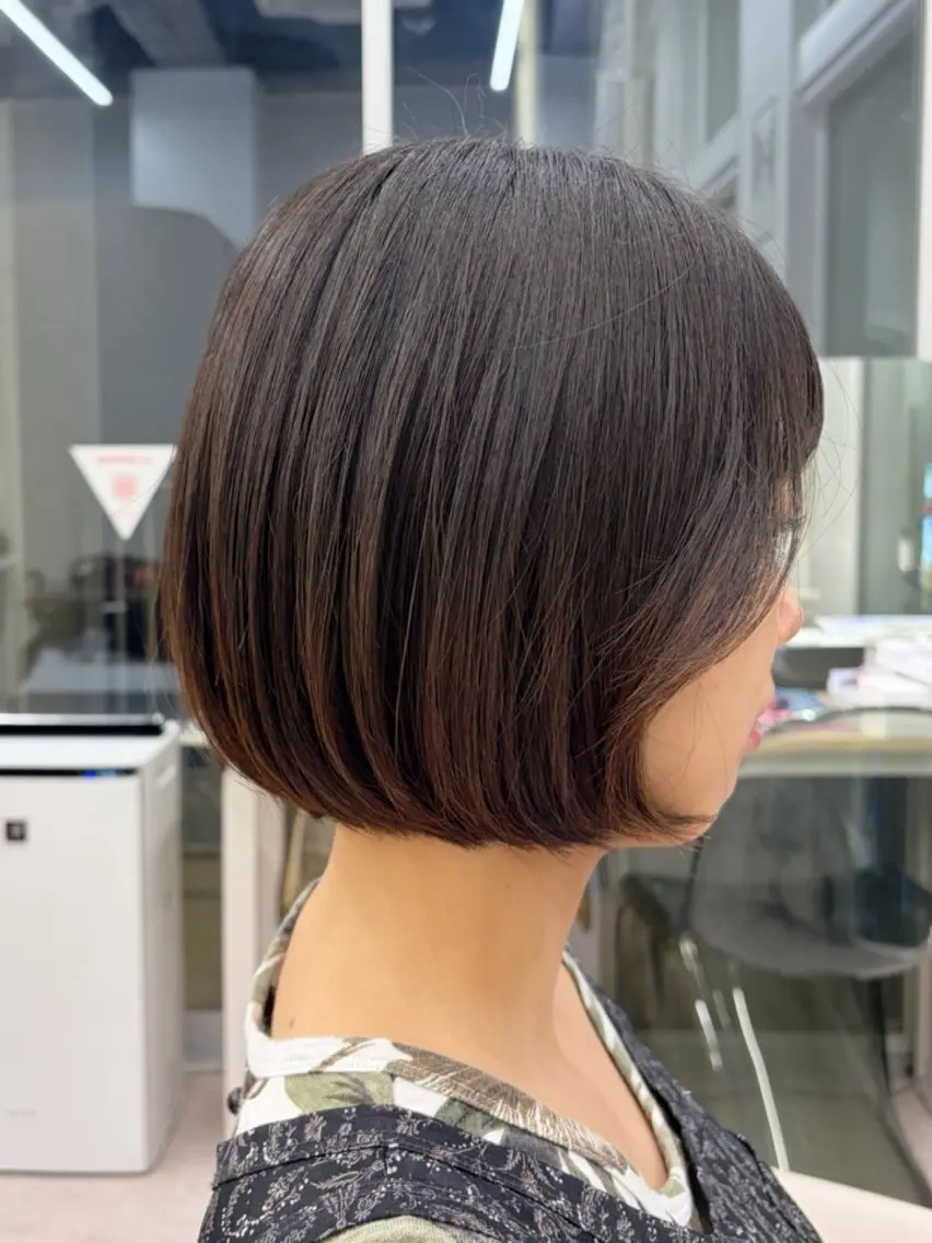 ショート 切りっぱなしボブ ボブ まあるいショートボブ 🐥廣瀬そらのヘアスタイル