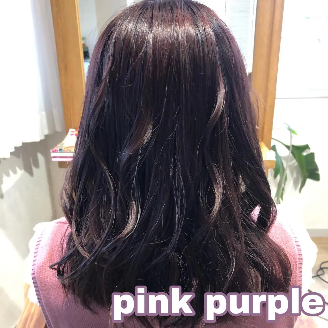 セミロング カラー ブリーチ ブリーチなしカラー ピンクカラー なつき/艶ピンク/ girly hairのヘアスタイル