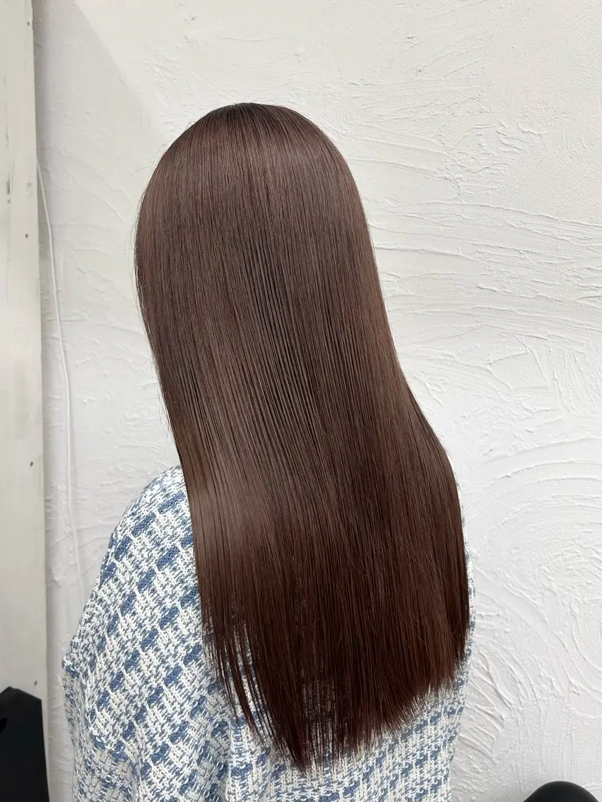 ロング カラー ブリーチ ブラウンカラー ヘアカラー 金澤 希空のヘアスタイル