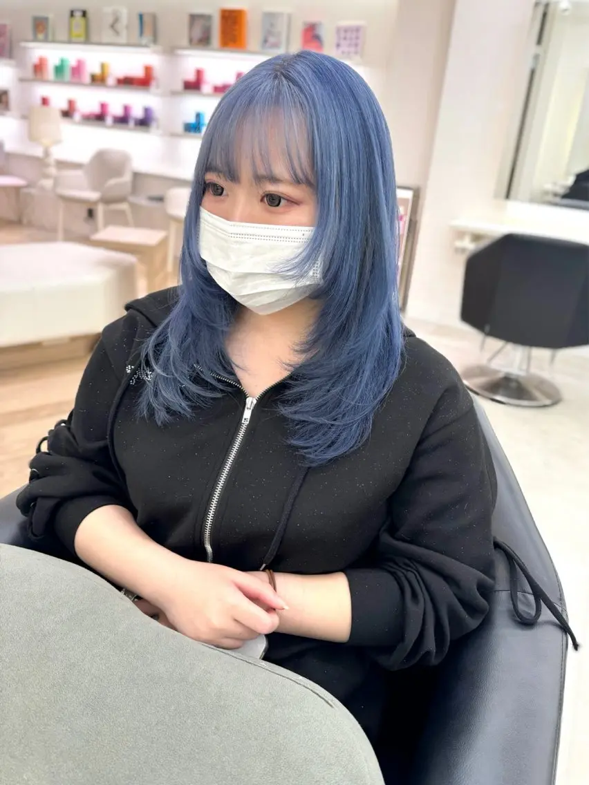 ロング カラー ヘアカラー NANO/ ブリーチ×レイヤーのヘアスタイル