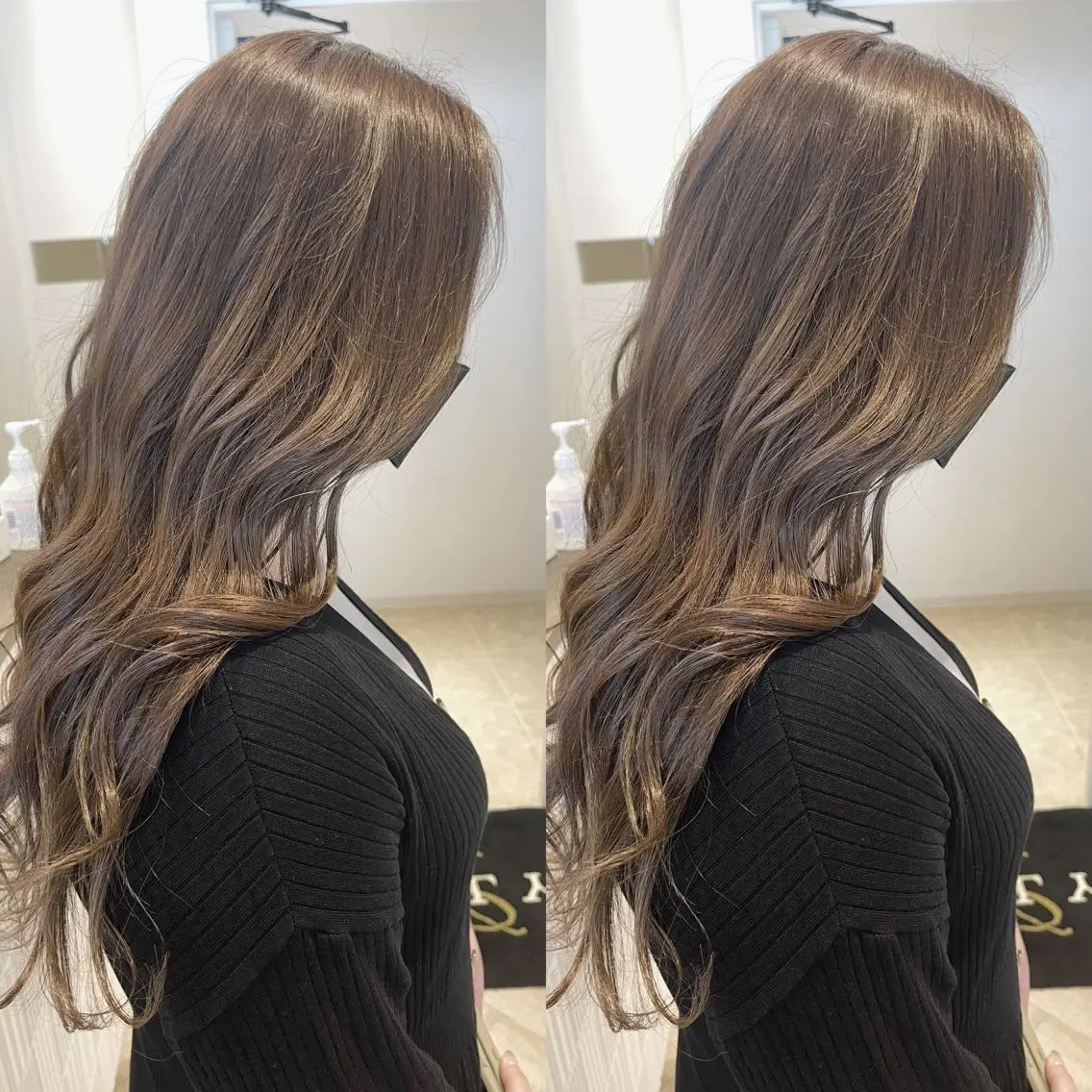 ロング カラー グレージュ 佐々木 裕一のヘアスタイル