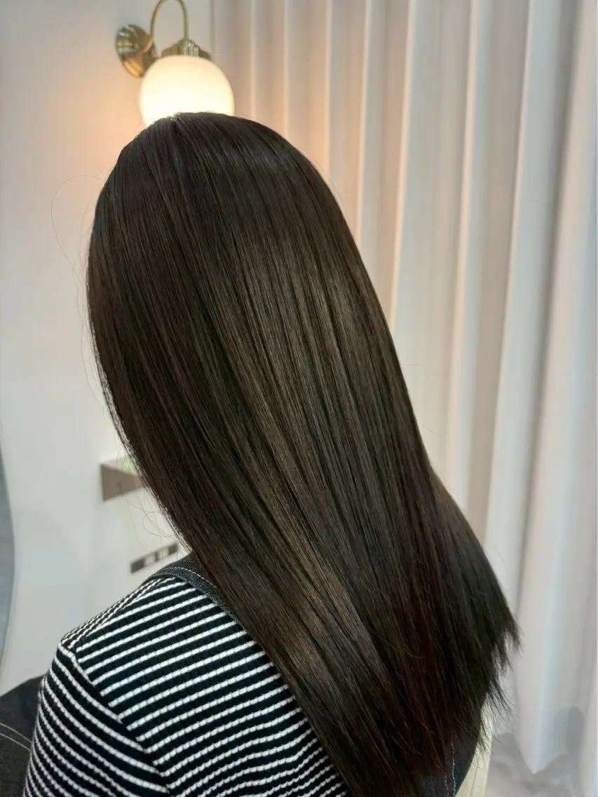 ロング 縮毛矯正 トリートメント 田村 雪華のヘアスタイル