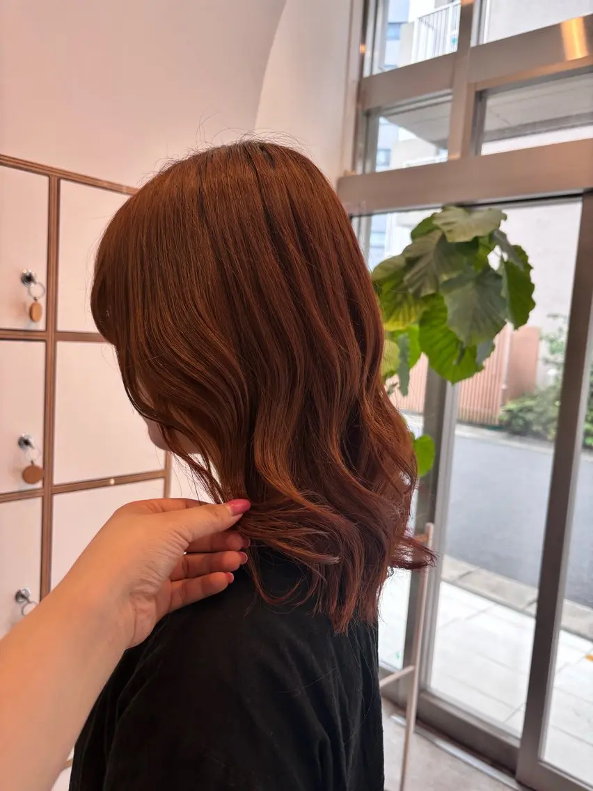 ミディアム ヘアカラー 千田 りんなのヘアスタイル