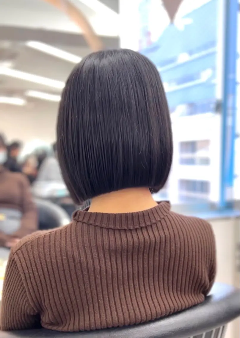 ショート カット 縮毛矯正 トリートメント 莉乃/縮毛矯正/髪質 改善/艶カラーのヘアスタイル