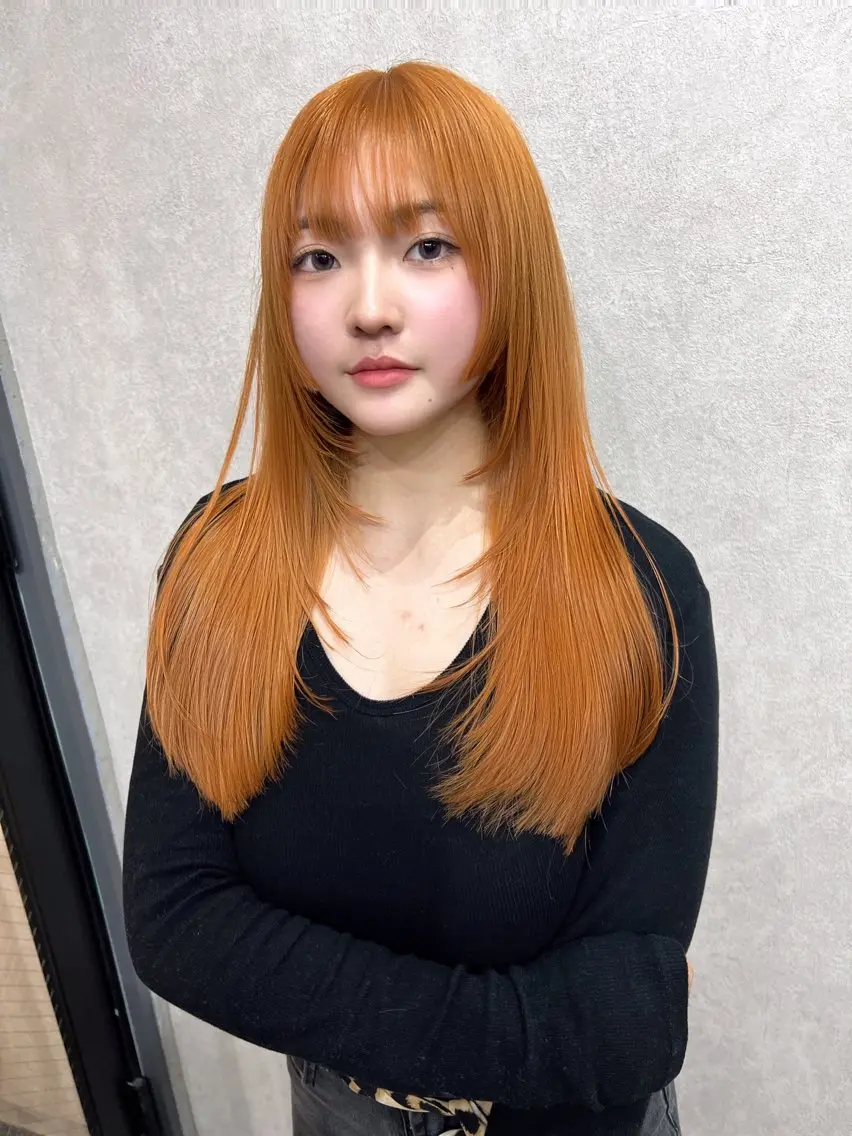 ロング カット ヘアカラー トリートメント maya🇰🇷韓国 レイヤー/顔まわりのヘアスタイル