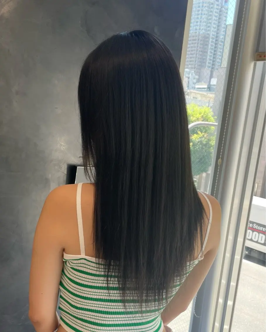 ロング カット ヘアカラー トリートメント 松本 かのんのヘアスタイル