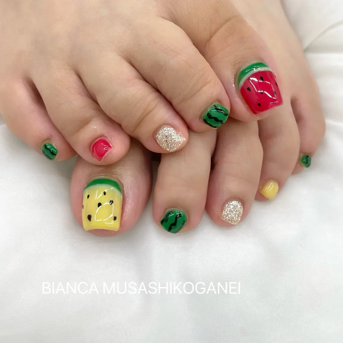 ネイル フットネイル Bianca🫧 SHIMIZU🩰のネイルデザイン