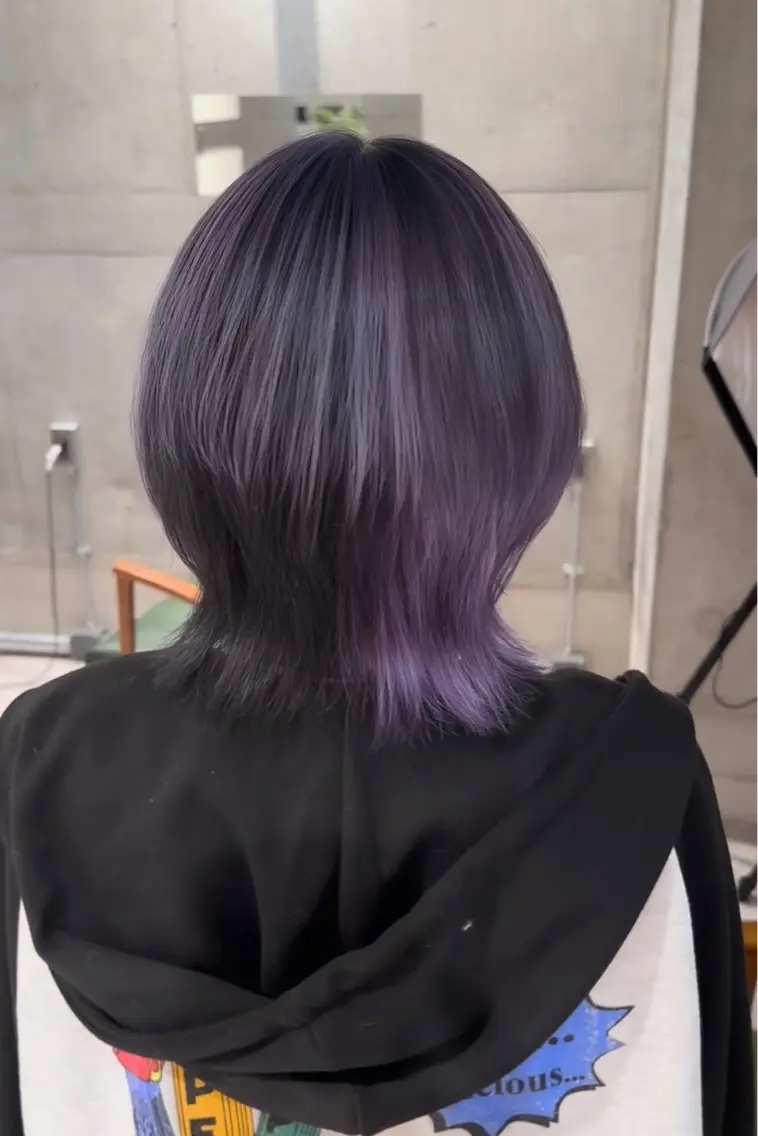 セミロング カラー デザインカラー 小顔カット ウルフカット 髙木 利央のヘアスタイル